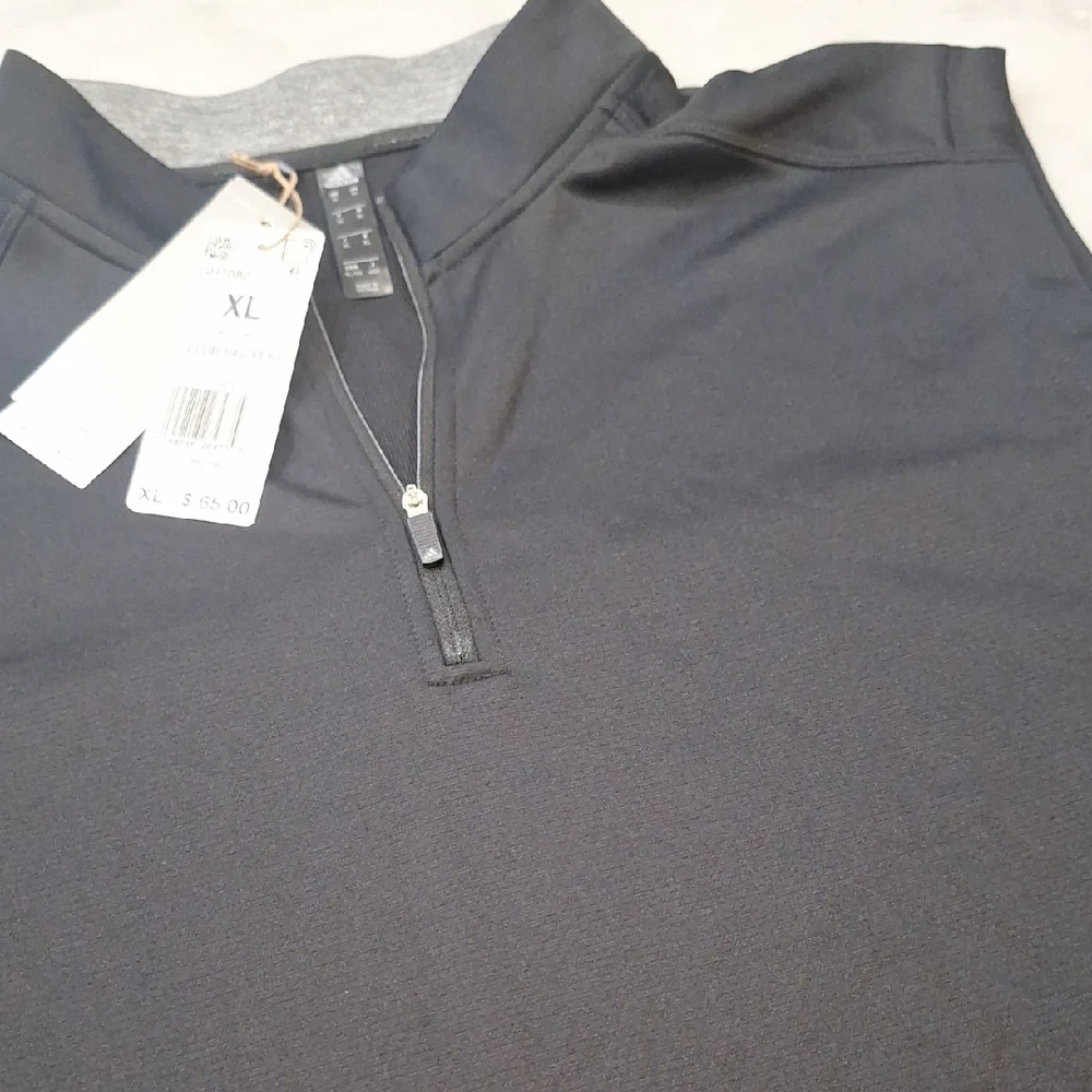 New Adidas Black Club Quarter Zip Vest Golf Performance Mens‎ Sz XL